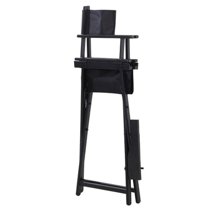 LIFELOOK Folding Makeup Artist Director Chair with Headrest, Armrests & Footrest – Black