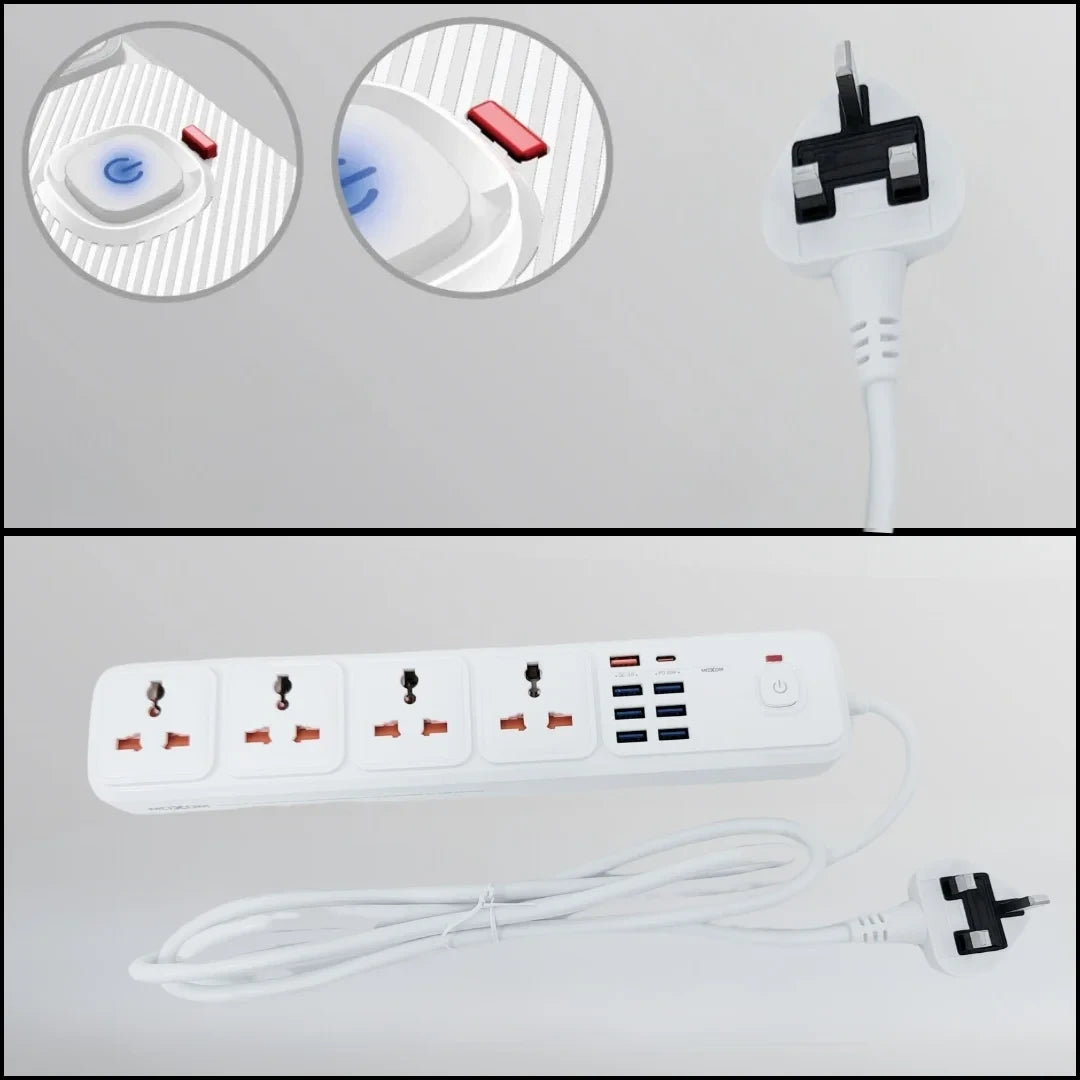 MOXOM 12 in 1 2500W Power Strip (MX-ST14) - Saif Al Najmi Kw