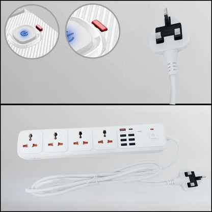 MOXOM 12 in 1 2500W Power Strip (MX-ST14) - Saif Al Najmi Kw