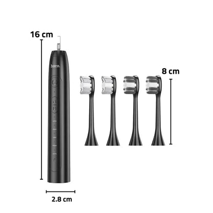 Hoco HP60 Rechargeable Electric Toothbrush – 4 Replacement Heads Included