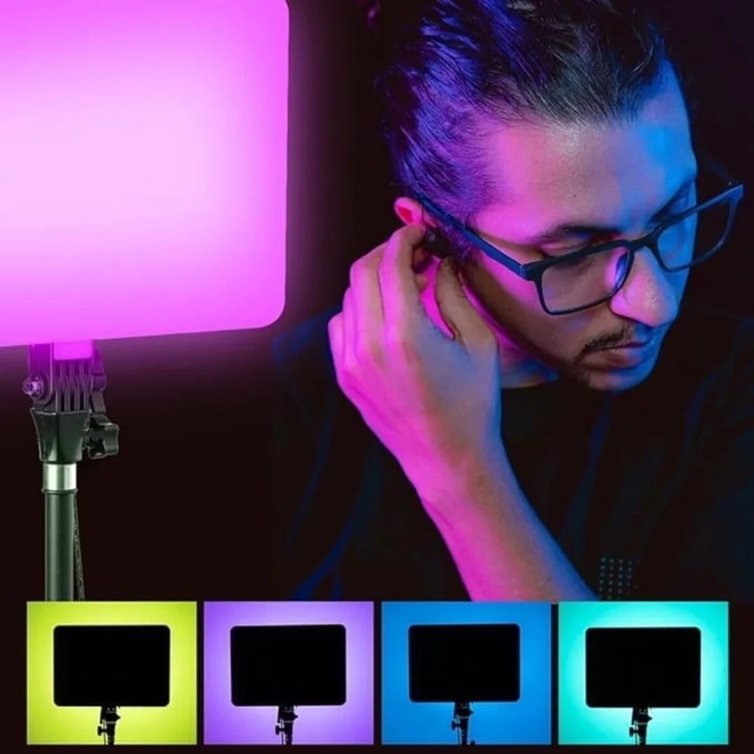 Professional RGB Photography Light with Extendable Tripod (PM-26) - Adjustable Lighting for Creative Photography - Saif Al Najmi Kw