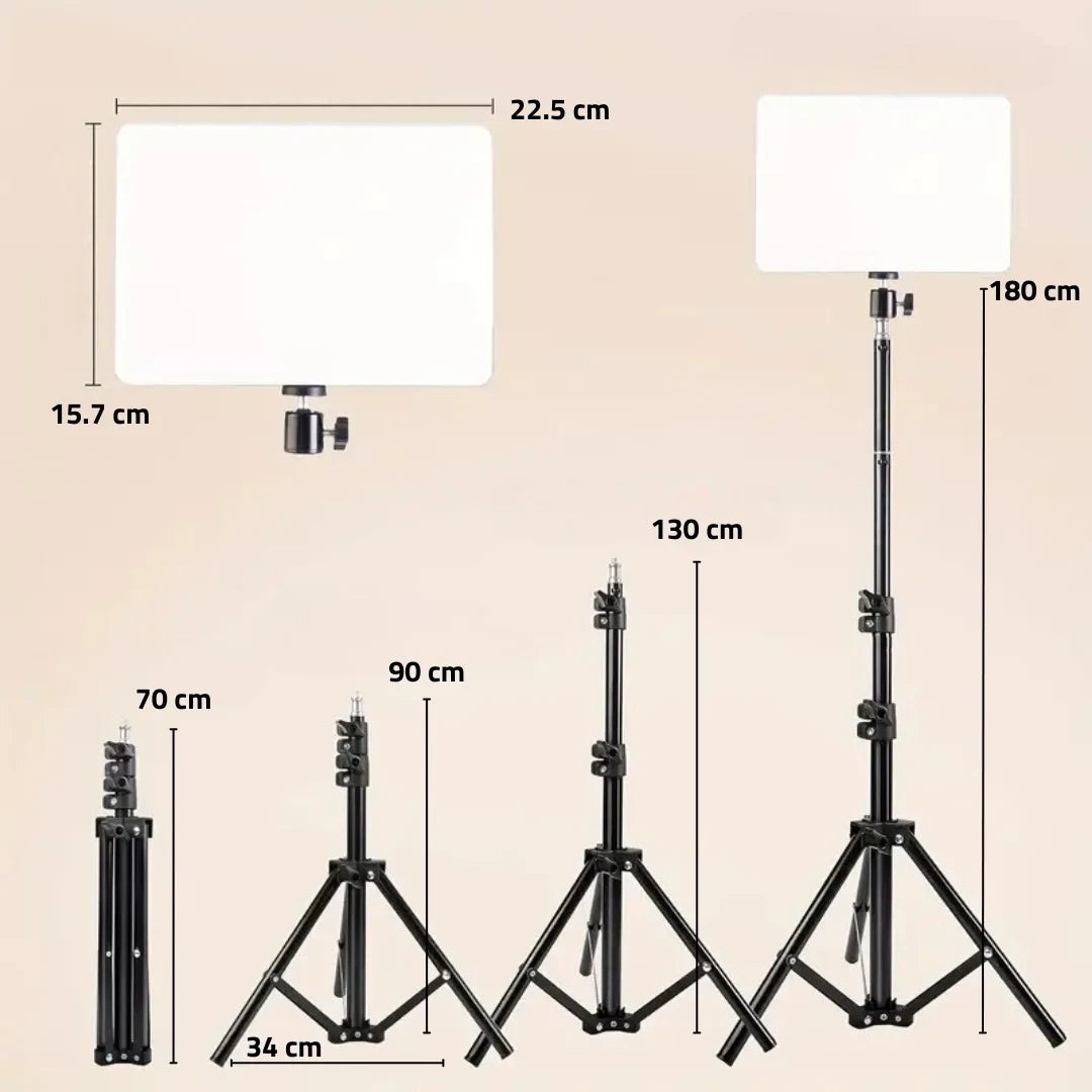 Professional RGB Photography Light with Extendable Tripod (PM-26) - Adjustable Lighting for Creative Photography - Saif Al Najmi Kw