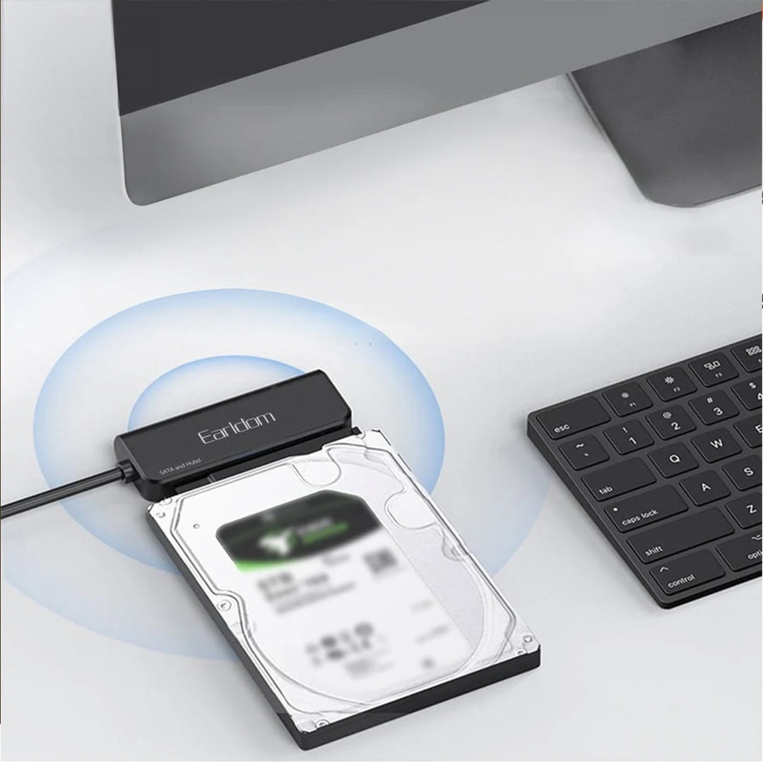 Earldom ET-W36 2-in-1 USB-C/USB to SATA Adapter for HDD/SSD - Saif Al Najmi Kw