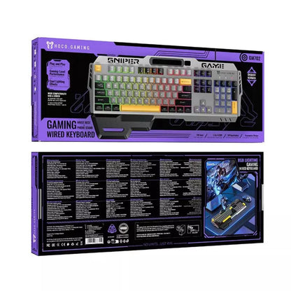 HOCO GM702 Vistoso Wired Gaming Keyboard with RGB Backlight & Wrist Rest