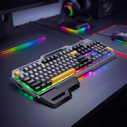 HOCO GM702 Vistoso Wired Gaming Keyboard with RGB Backlight & Wrist Rest