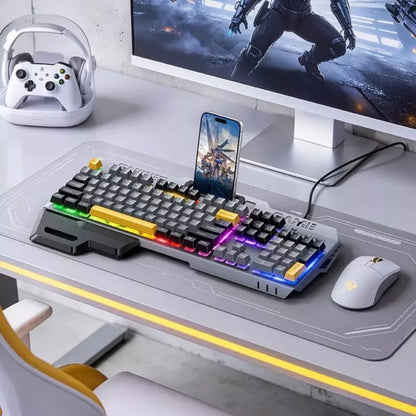 HOCO GM702 Vistoso Wired Gaming Keyboard with RGB Backlight & Wrist Rest