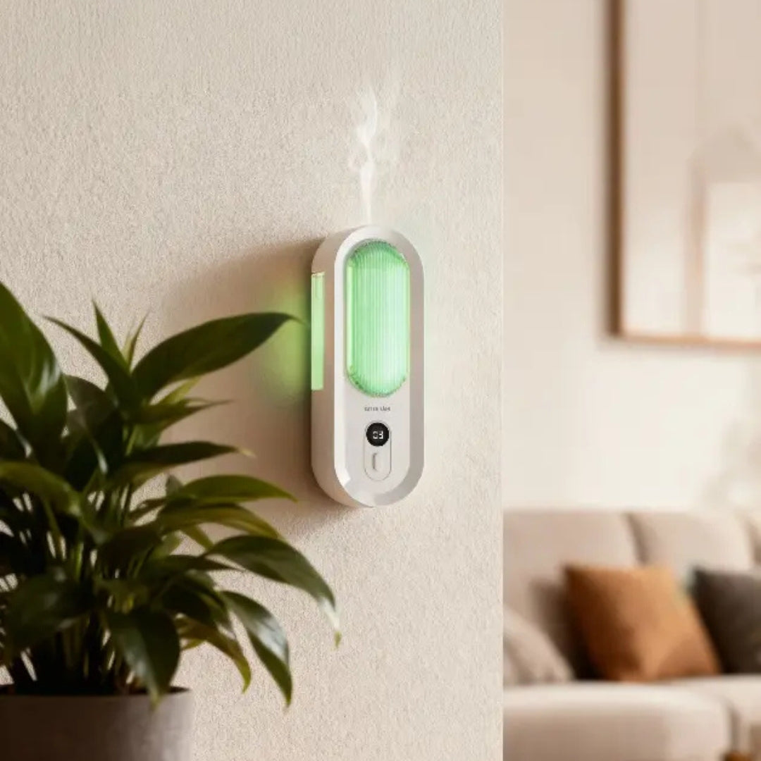 Green Lion Aroma Lite Wall-Mounted Diffuser 55ML with RGB Ambient Light – White
