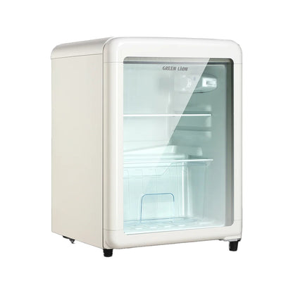Green Lion Classic 55L Mini Fridge with Tempered Glass Door – White