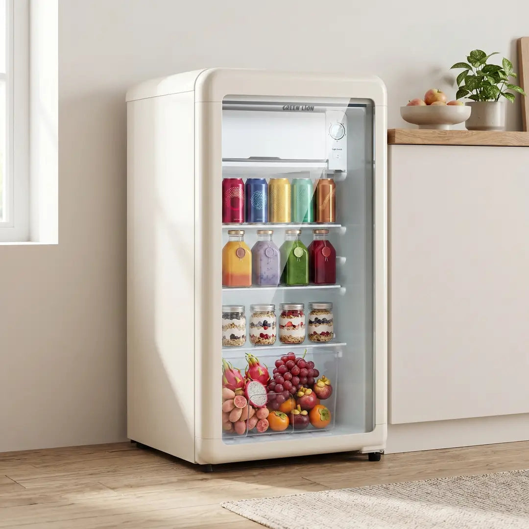 Green Lion Classic 83L Mini Fridge with Freezer Compartment – White