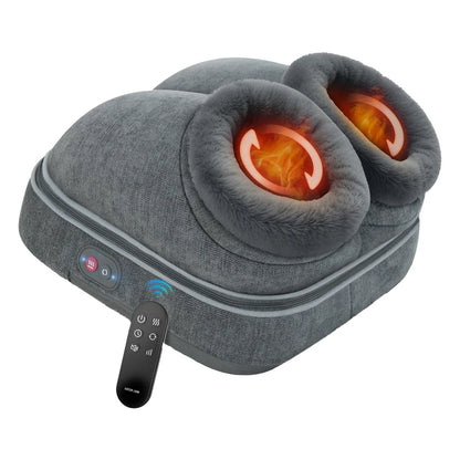 Green Lion Foot Care Pro Shiatsu Foot Massager with Heat Therapy & Remote – Grey