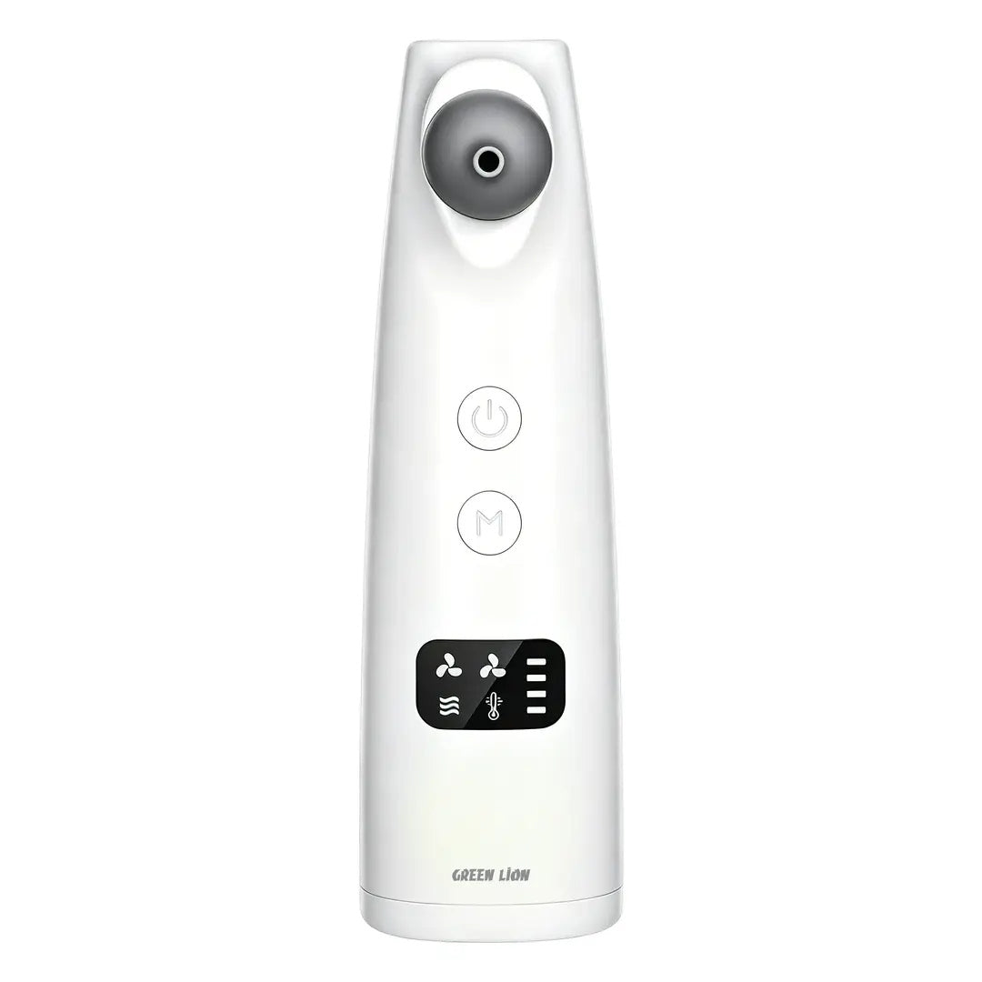 Green Lion Ear Dryer with Intelligent Warm-Air Technology, Dual Wind Modes & Digital Display – White