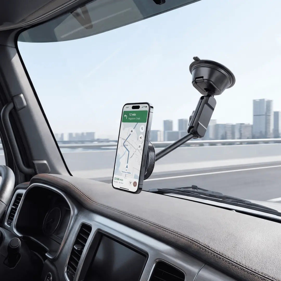 Green Lion GX-89 MagSafe Suction Car Phone Holder – Black