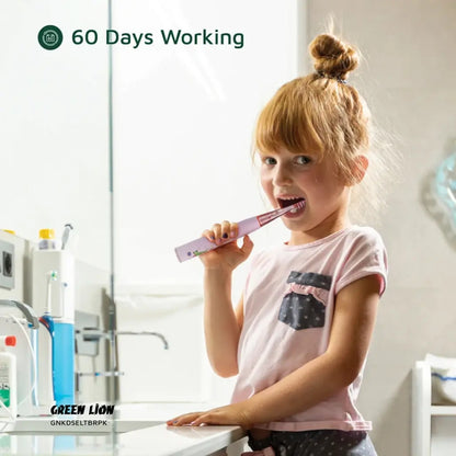 Green Lion Kids Electric Toothbrush – 24000 Strokes/Min, IPX7 Waterproof