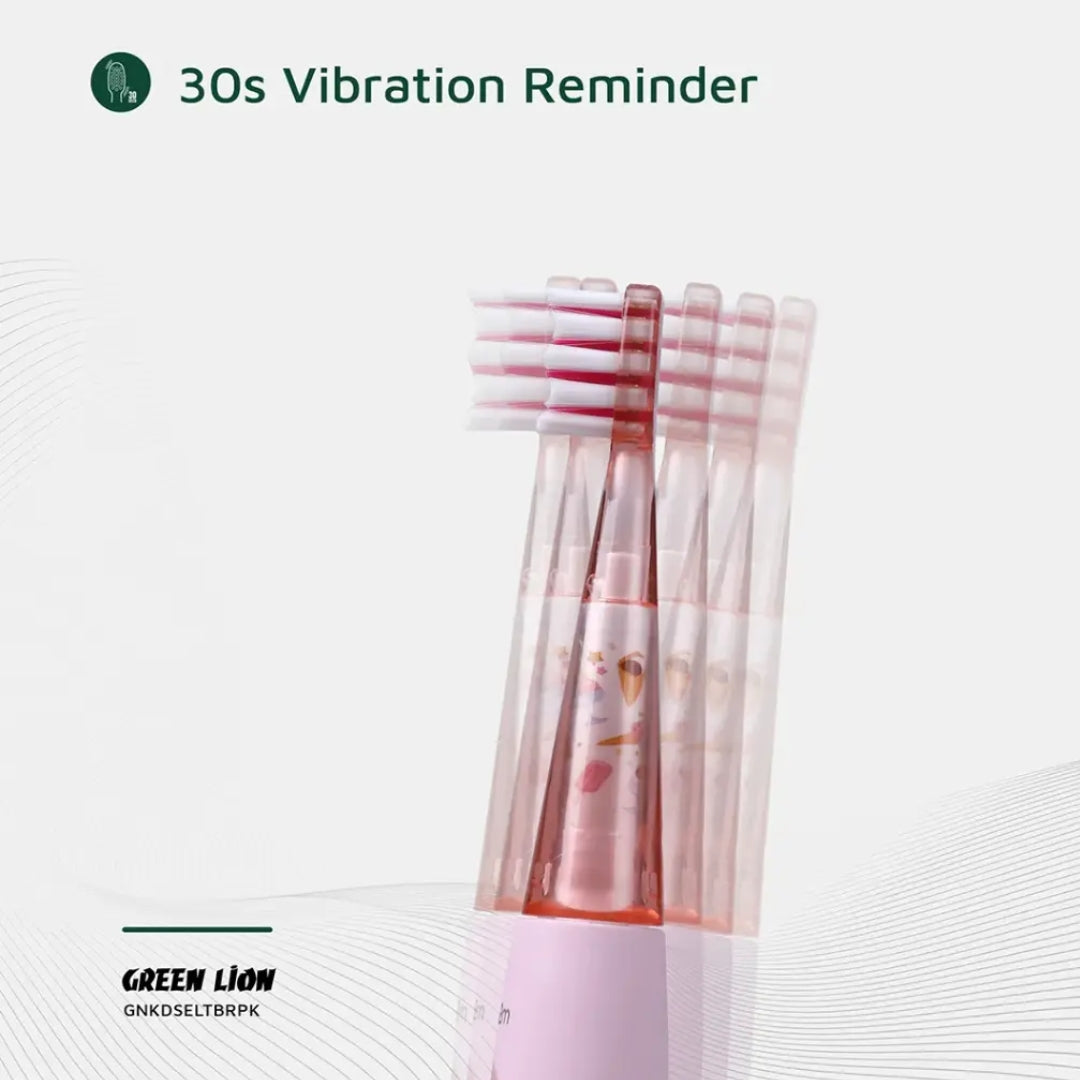 Green Lion Kids Electric Toothbrush – 24000 Strokes/Min, IPX7 Waterproof
