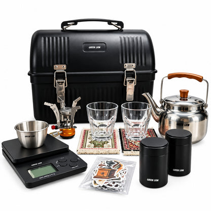 Green Lion Prestige Tea & Coffee Maker Outdoor Brewing Kit – Black