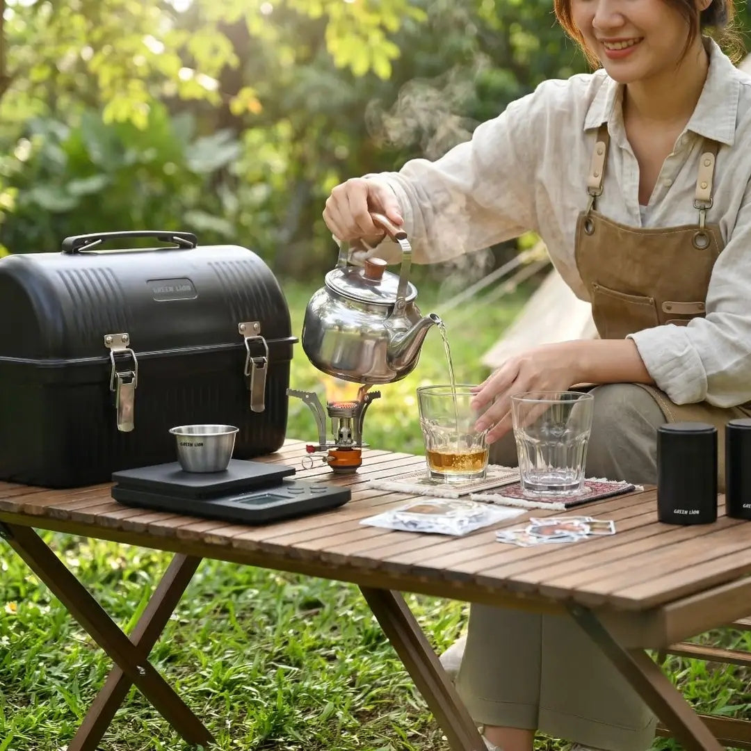 Green Lion Prestige Tea & Coffee Maker Outdoor Brewing Kit – Black