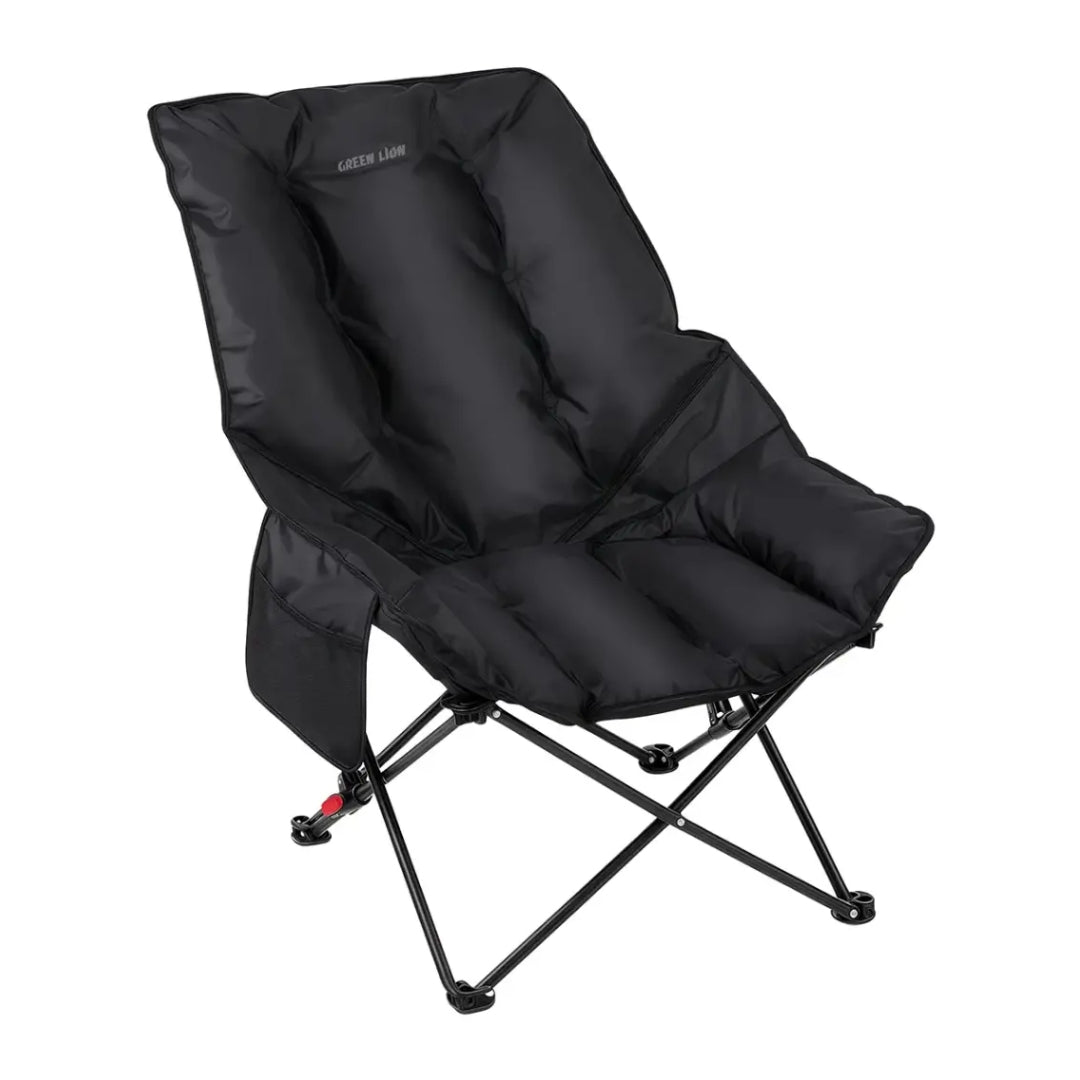 Green Lion Travix Camping Chair with Adjustable Backrest – Black