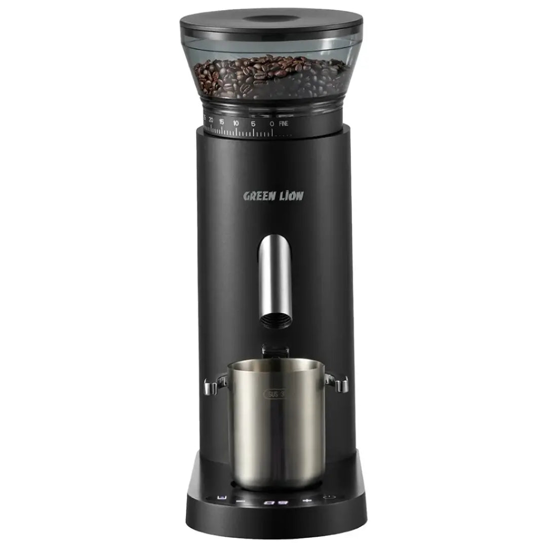Green Lion Ultimate Grind Electric Coffee Grinder with 60 Grind Settings & 41mm Conical Burr – Black