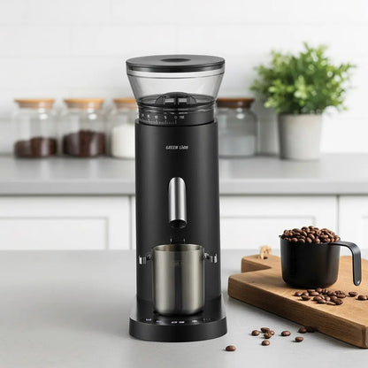 Green Lion Ultimate Grind Electric Coffee Grinder with 60 Grind Settings & 41mm Conical Burr – Black