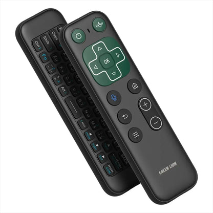 Green Lion Wireless Remote with Keyboard, Air Mouse & Voice Assistant – Black