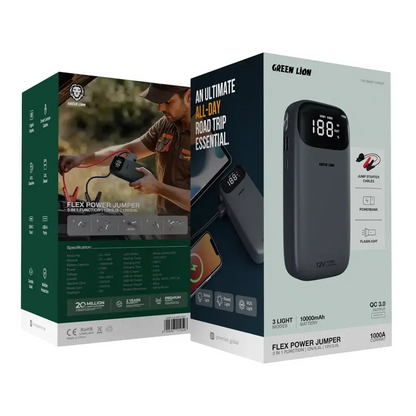 Green Lion Flex Power Jumper Power Bank 10000mAh Car Starter