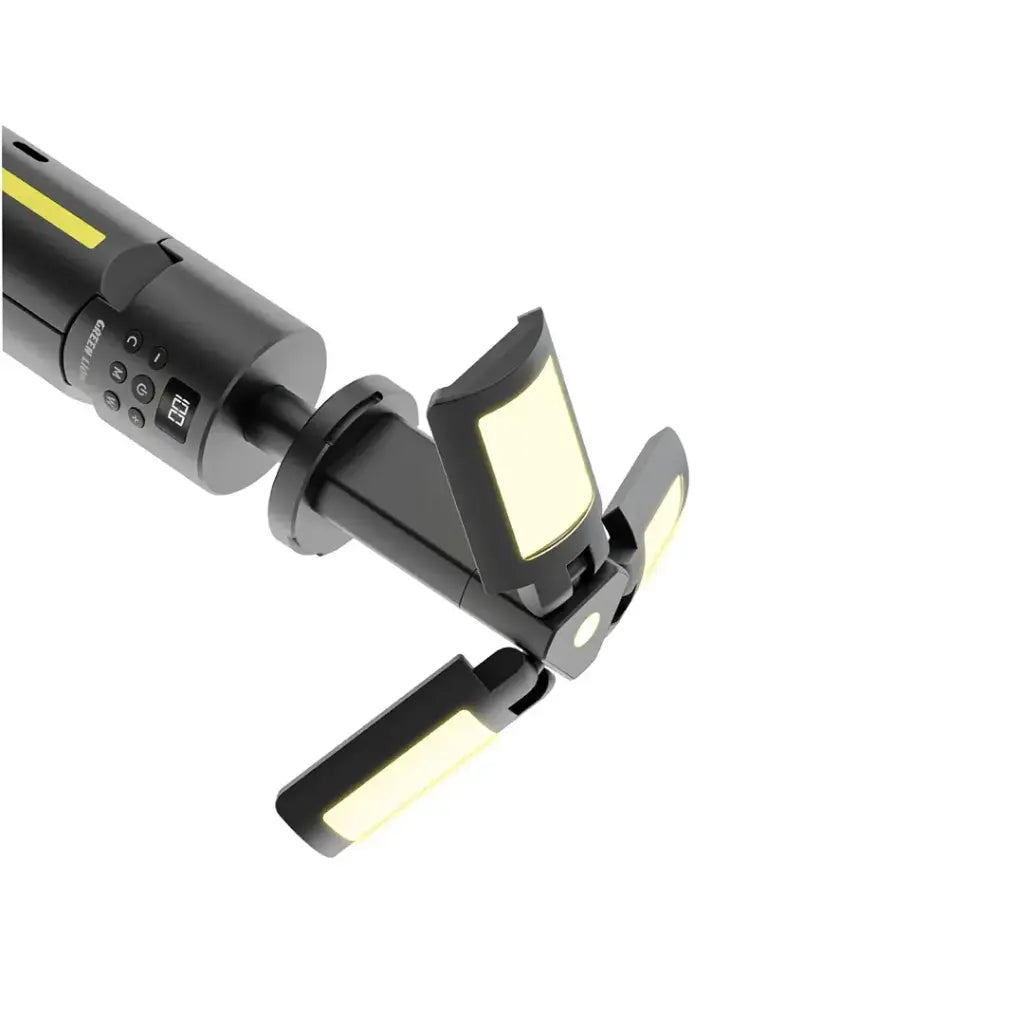 Tripod Camping Light Green Lion Trio Beam LED Portable Outdoor - Black