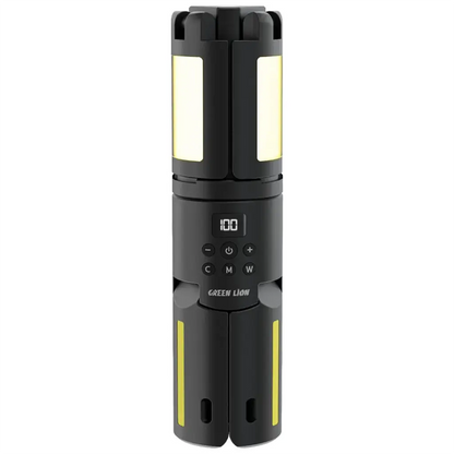 Tripod Camping Light Green Lion Trio Beam LED Portable Outdoor - Black