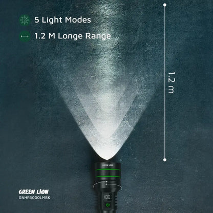 Green Lion Hyper Ray Pro LED Torch - Black