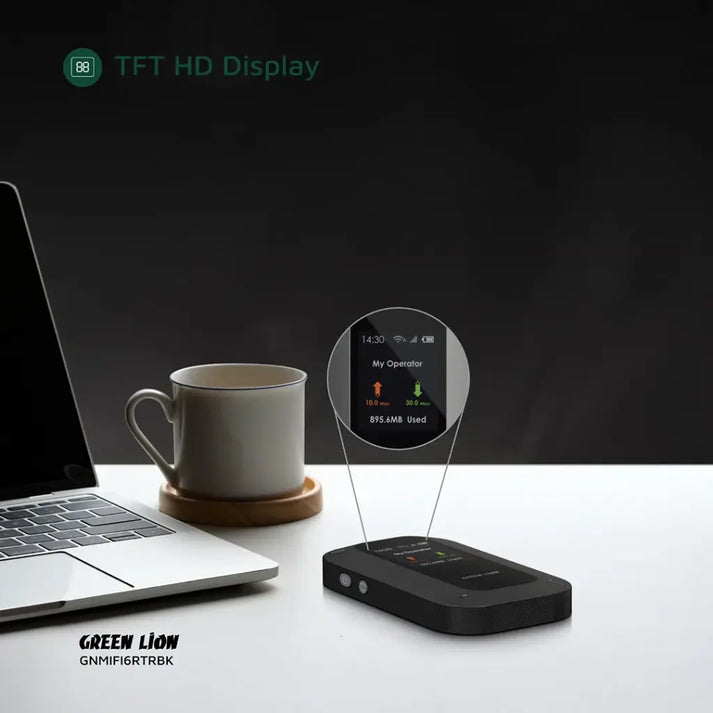 Green Lion Portable Mifi Router - Black
