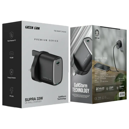 Green Lion Supra 33W UK Wall Charger Kuwait