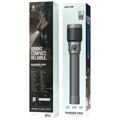 Green Lion Ranger Pro Portable Led Torch 6000 mAh - Gray