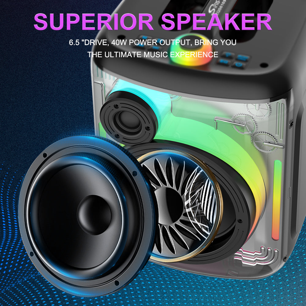SING E ZQS6169 Wireless Trolley Speaker – Super Loud Karaoke & BT Audio
