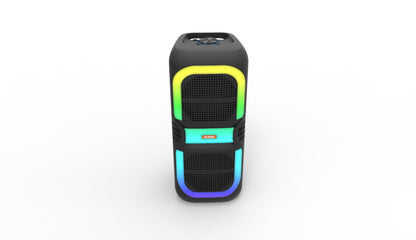 Lixin MS-2039BT Dual 8” Portable Wireless Speaker with Dazzling RGB Lights