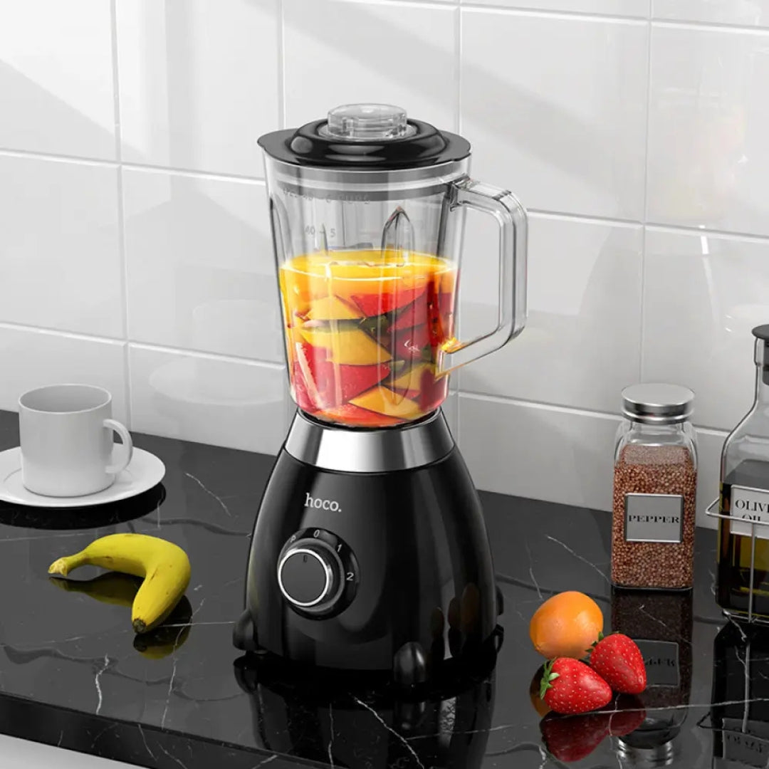 HOCO HE33 Retro Juicer Blender 1.5L 500W with Glass Jar – Black