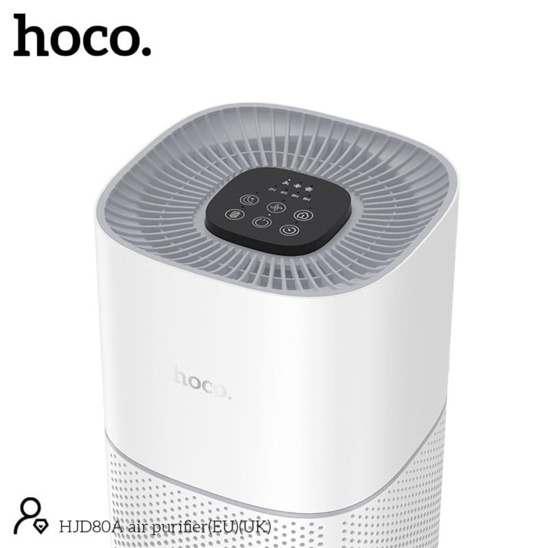 HOCO HJD80A Air Purifier with HEPA & Activated Carbon Filter – 200m³/h CADR