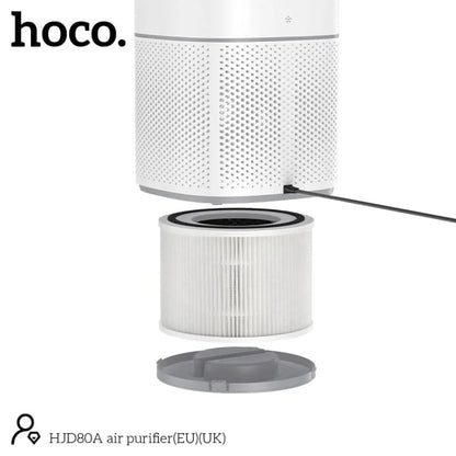 HOCO HJD80A Air Purifier with HEPA & Activated Carbon Filter – 200m³/h CADR