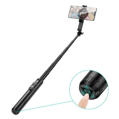 Hoco K25 Magnetic Selfie Stick with Wireless Remote Control Tripod – Black