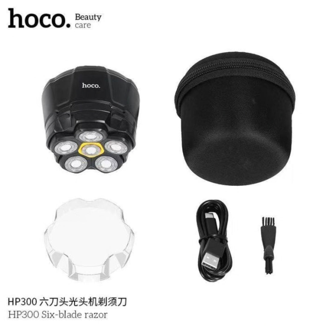 HOCO HP300 Six-Blade Rechargeable Electric Razor with LED Display