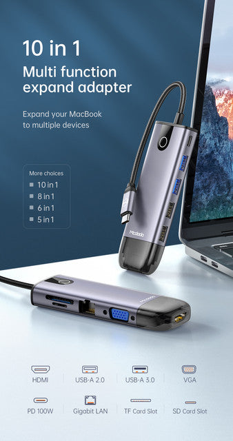 Mcdodo HU-7420 10 in 1 HUB - Saif Al Najmi Kw
