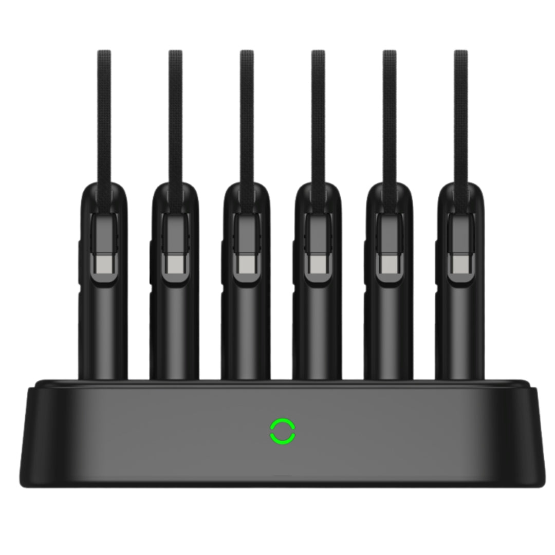 HW36D-6 6-in-1 Magnetic Power Bank Charging Combo – 6 × 10000mAh with 22.5W Fast Charging
