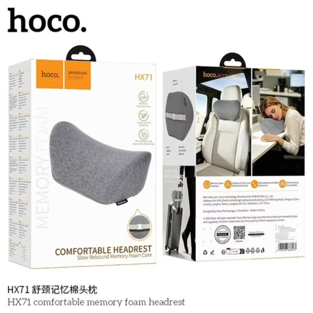 HOCO HX71 Comfortable Memory Foam Headrest – Space Gray