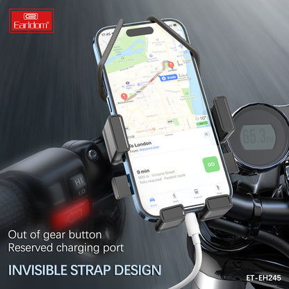 Earldom ET-EH245 Motorcycle & Bicycle Phone Holder – Handlebar Mount