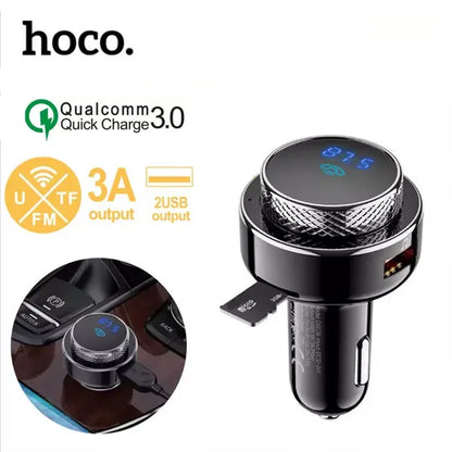 Hoco Wireless Car Bluetooth With 2 USB Output 3A Charging - Saif Al Najmi Kw