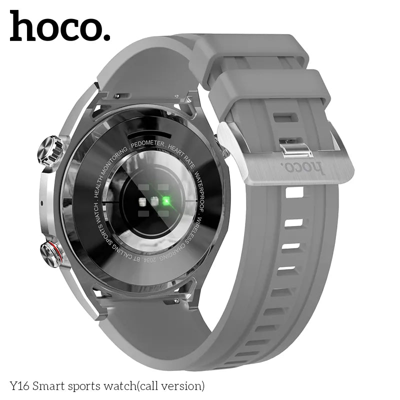 Hoco Y16 Smart Watch 1.39 Inch TFT Touch Screen, Heart Rate, Blood Oxygen, Sleep Monitoring, Bluetooth 5.1 Call - Saif Al Najmi Kw