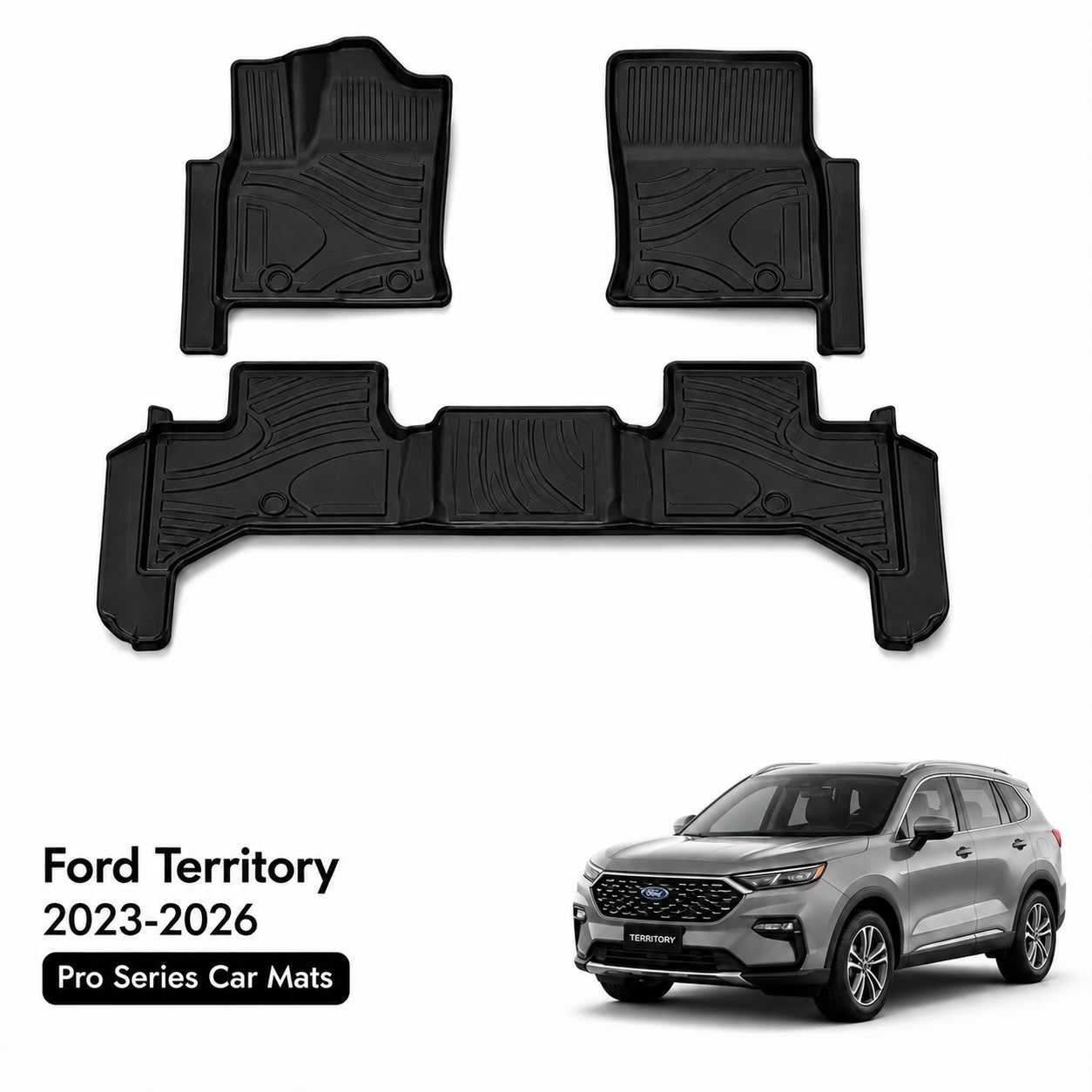 Pro Series Ford Territory 2023-2026 Car Mats – 3-Piece Set