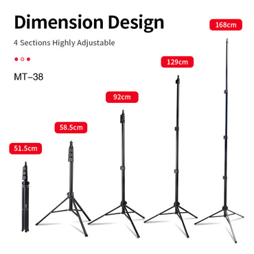 Jmary MT-38 Adjustable Tripod Selfie Stick Stand 168cm