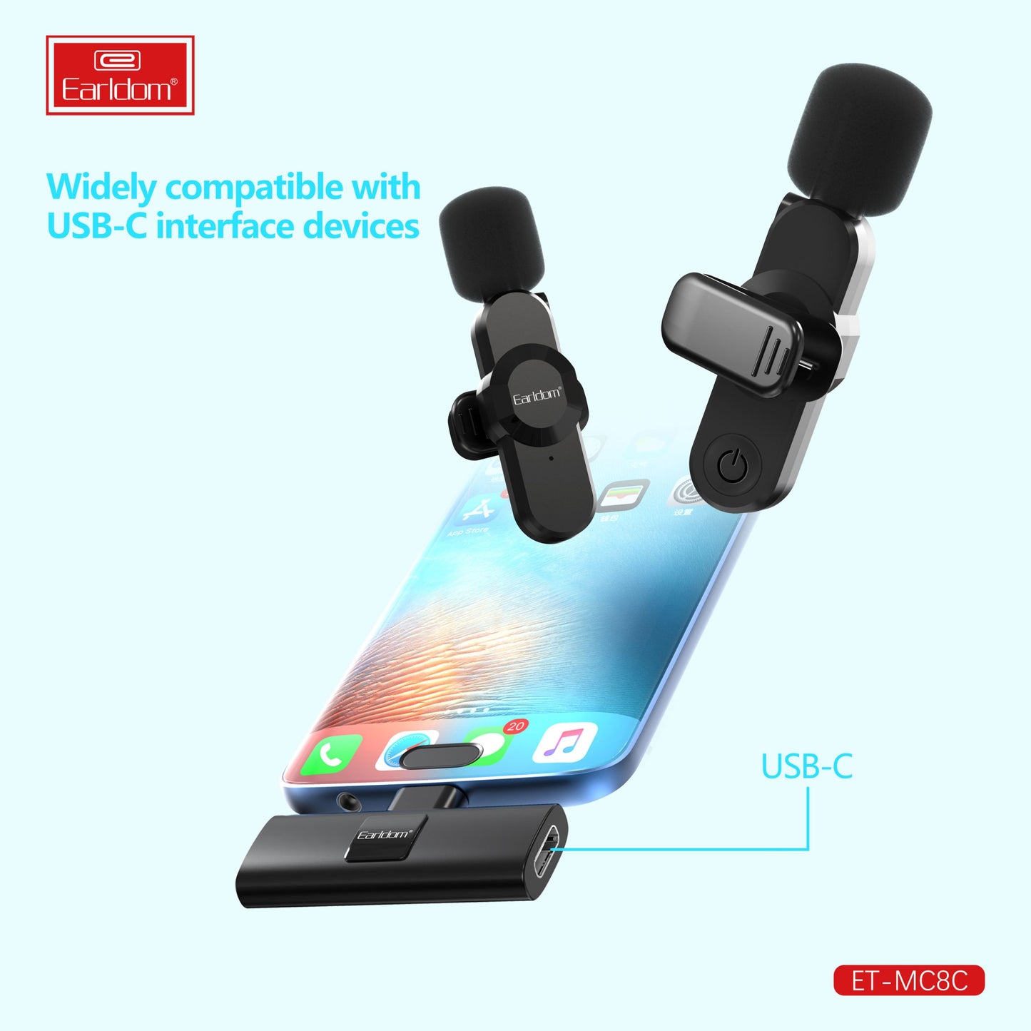 Earldom® MC8L Wireless Microphone LIGHTNING - Saif Al Najmi Kw