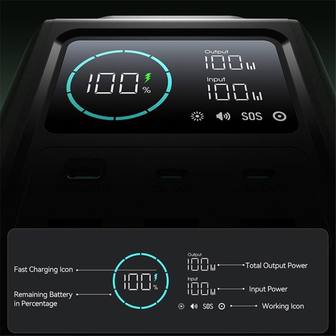 Joyroom JR-PBF10 75000mAh 100W Fast Charging Power Bank with Retractable LED Light