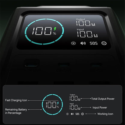 Joyroom JR-PBF10 75000mAh 100W Fast Charging Power Bank with Retractable LED Light