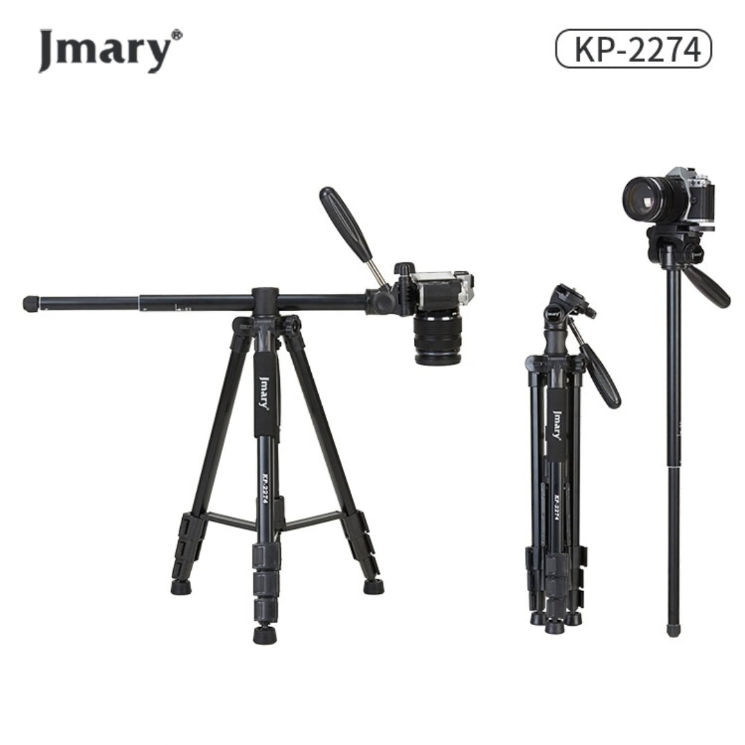 Jmary KP-2274 Professional 4-Section Aluminum Tripod with Horizontal Axis